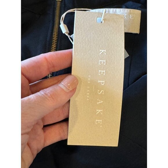 Keepsake Romper Women Medium Navy Blue Bell Sleeve Flashing Lights Playsuit‎ NWT - Picture 10 of 12